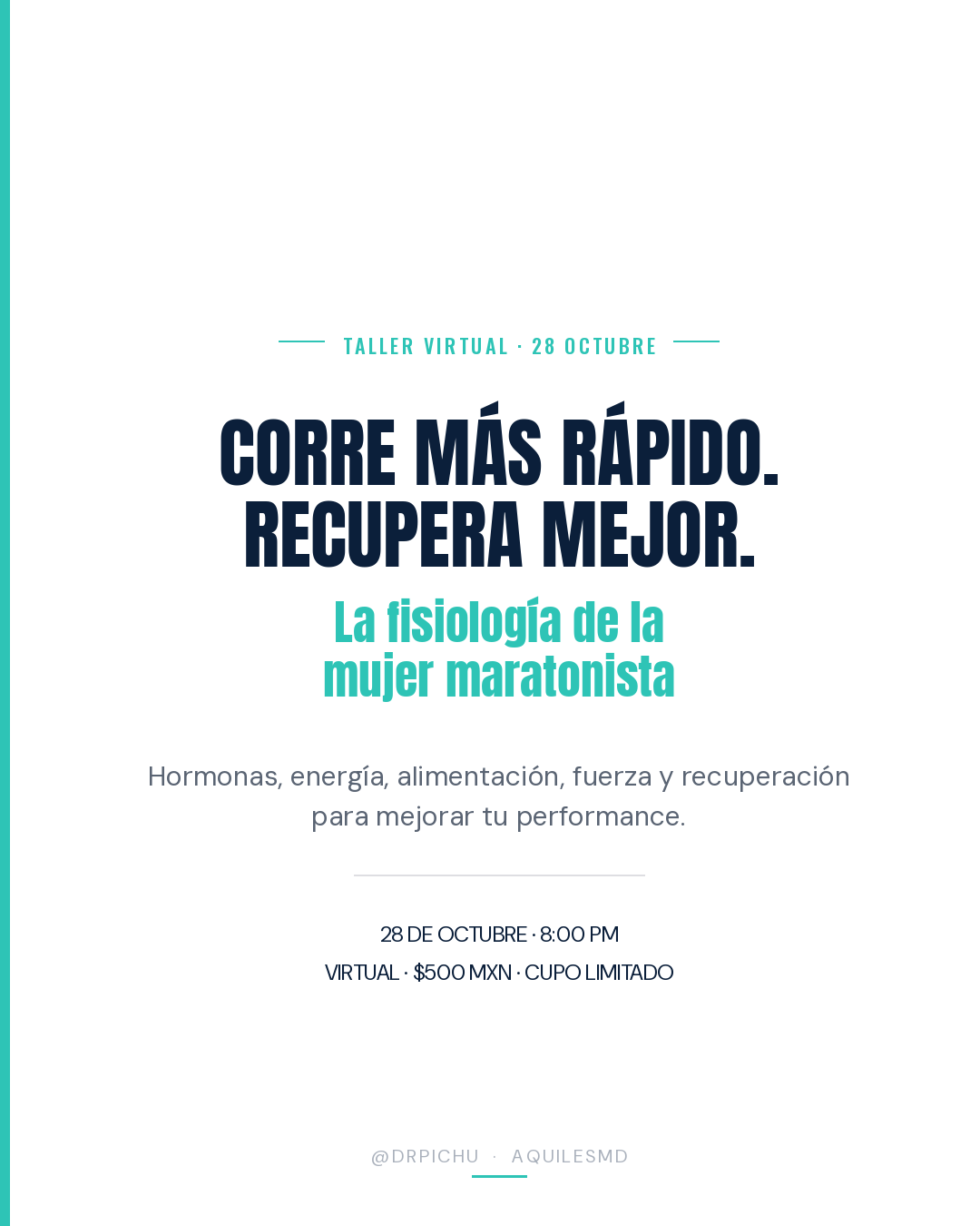 CORRE MÁS RÁPIDO. RECUPERA MEJOR. — La fisiología de la mujer maratonista