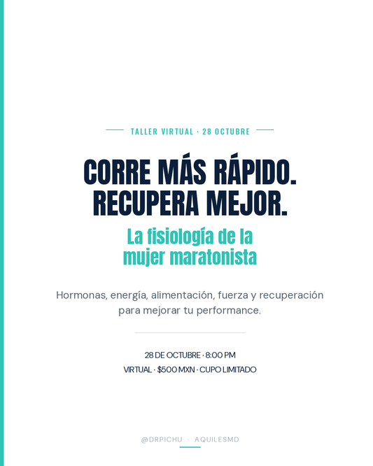 CORRE MÁS RÁPIDO. RECUPERA MEJOR. — La fisiología de la mujer maratonista